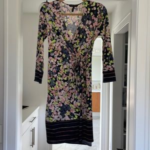 Bcbg maxazria floral wrap dress